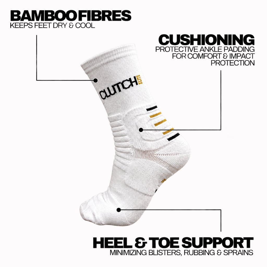 CourtCloud Bamboo Basketball Socks – Padded Sports Crew Socks