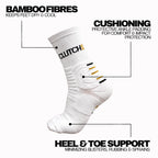 CourtCloud Bamboo Basketball Socks – Padded Sports Crew Socks