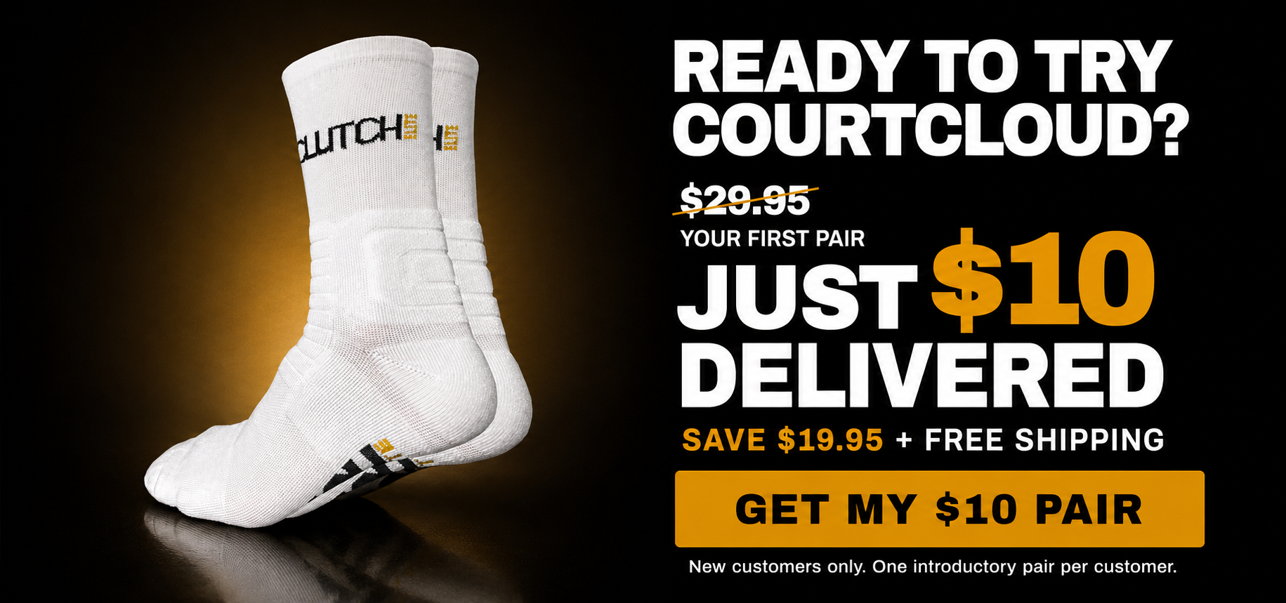 CourtCloud padded basketball socks introductory offer